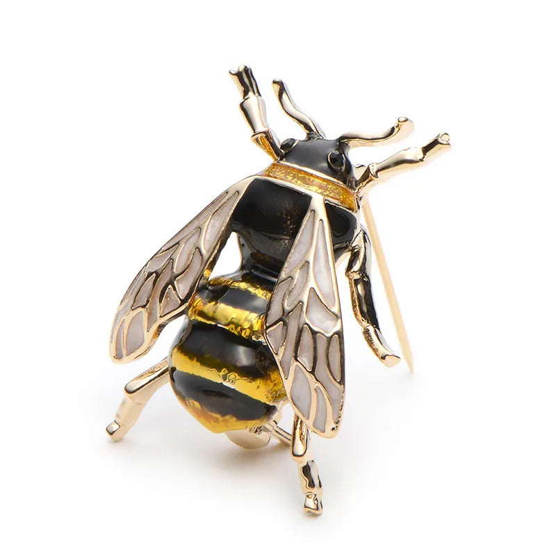Broche Dieren | Enamel Bij Broche – Gele Insect Speld voor Hem en Haar