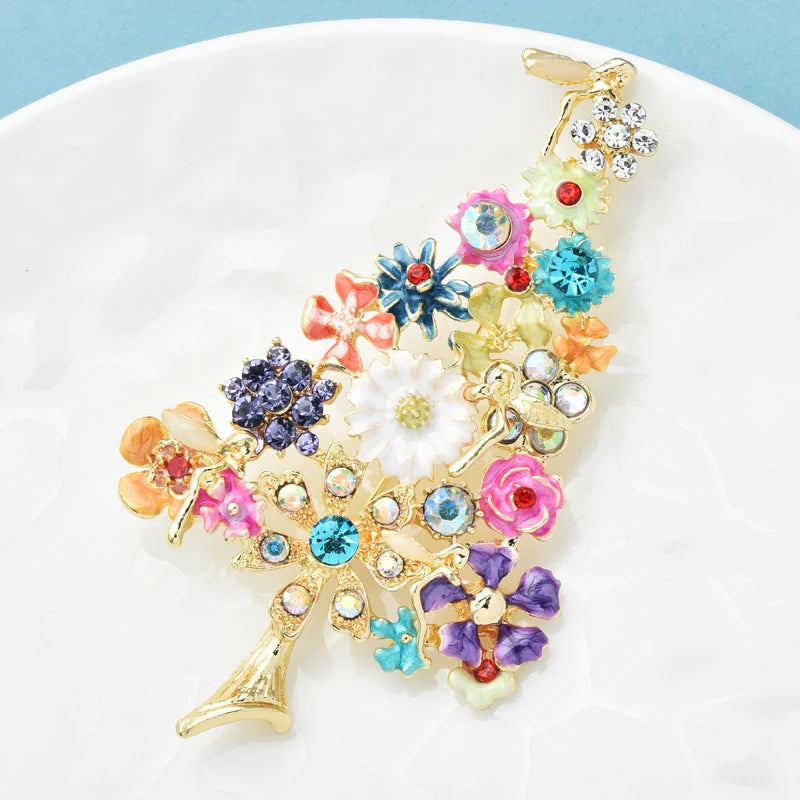 Broche Bloem – Kleurrijke Boomspeld voor Feest of Kantoor