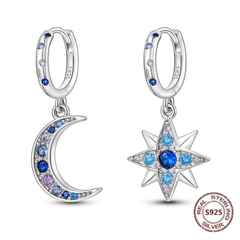 Oorbellen met Ster en Maan – Blauwe Vlinder en Olifant Design