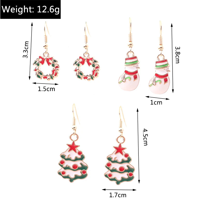Kerst Oorbellen – Feestelijke oorbellen met Kerst design voor Dames - 001