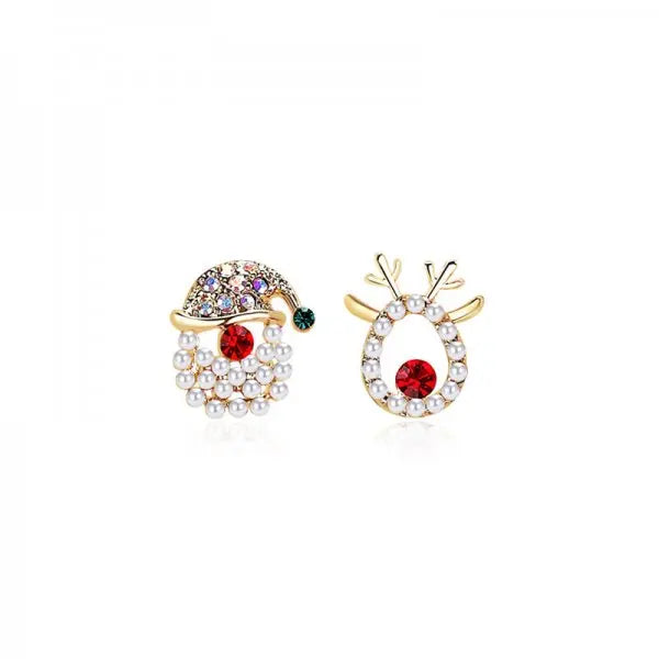 Kerst oorbellen sneeuwvlok met kristal – elegante feestelijke sieraden voor dames