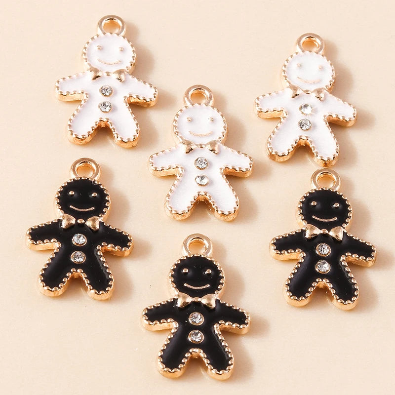 Kerst hanger schattige gingerbread bedels voor sieraden en decoratie 20 stuks