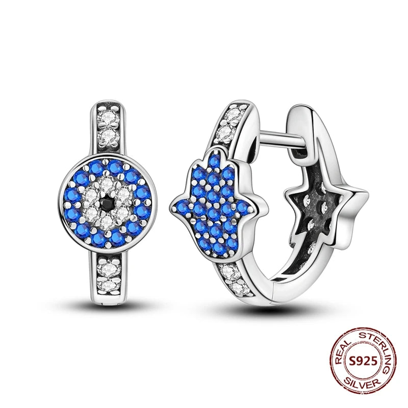 Oorbellen met Ster en Maan – Blauwe Vlinder en Olifant Design