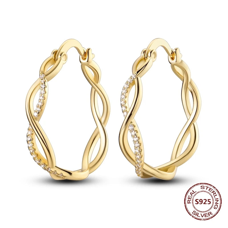Oorbellen Rose Goud Maan en Ster Hoops met Hartjes Hangers