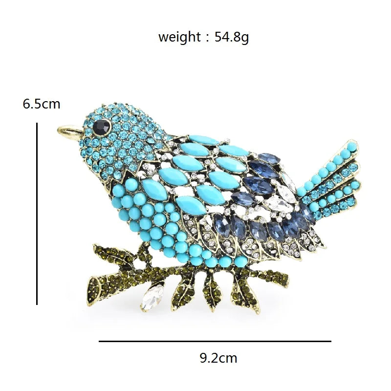 Broche Dieren | Luxe Kristallen Vink Vogel Broche in Twee Kleuren voor Vrouwen
