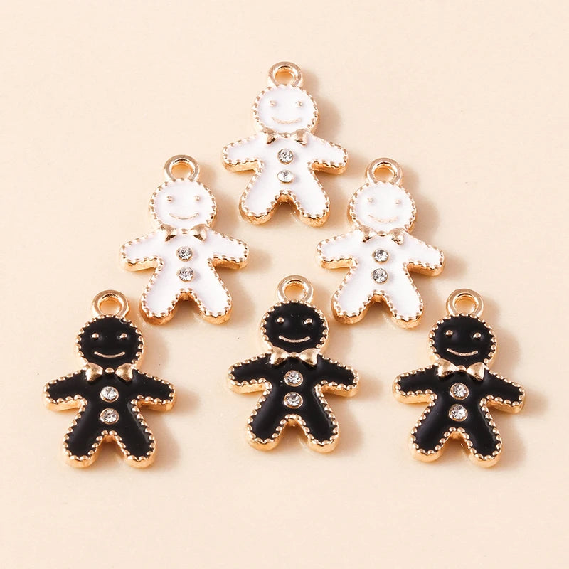 Kerst hanger schattige gingerbread bedels voor sieraden en decoratie 20 stuks