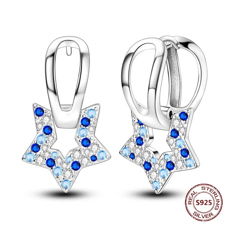 Oorbellen met Ster en Maan – Blauwe Vlinder en Olifant Design