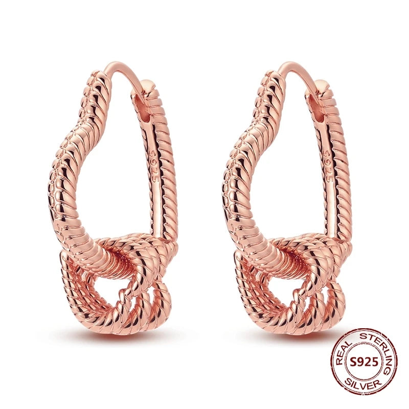 Oorbellen Hartvormig Zilver met Zirkoon en Roze Accenten