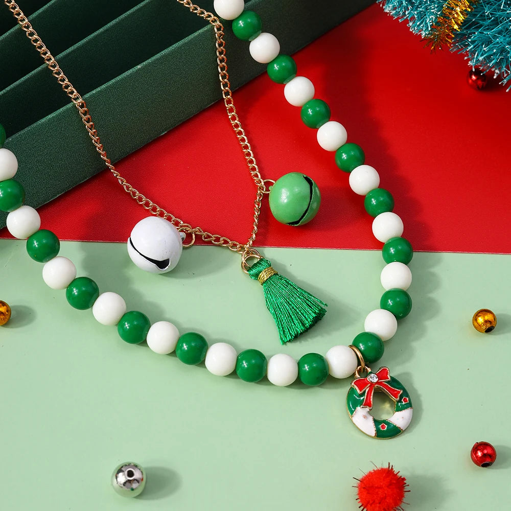 Kerst ketting met kralen – feestelijke choker voor dames en meisjes - diverse varianten