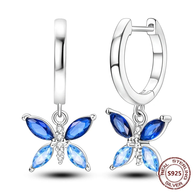 Oorbellen met Ster en Maan – Blauwe Vlinder en Olifant Design