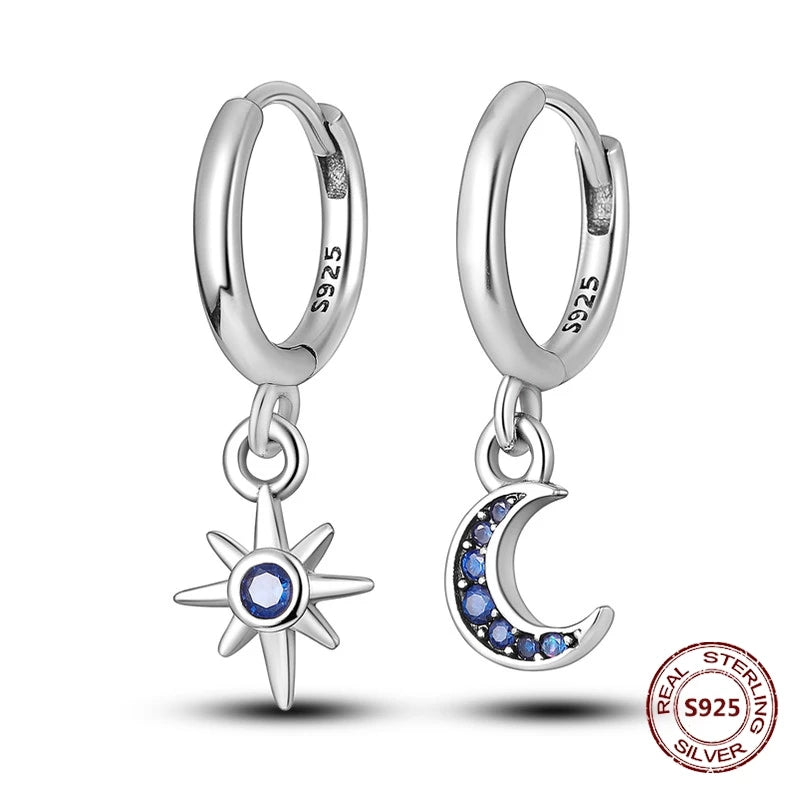 Oorbellen met Ster en Maan – Blauwe Vlinder en Olifant Design