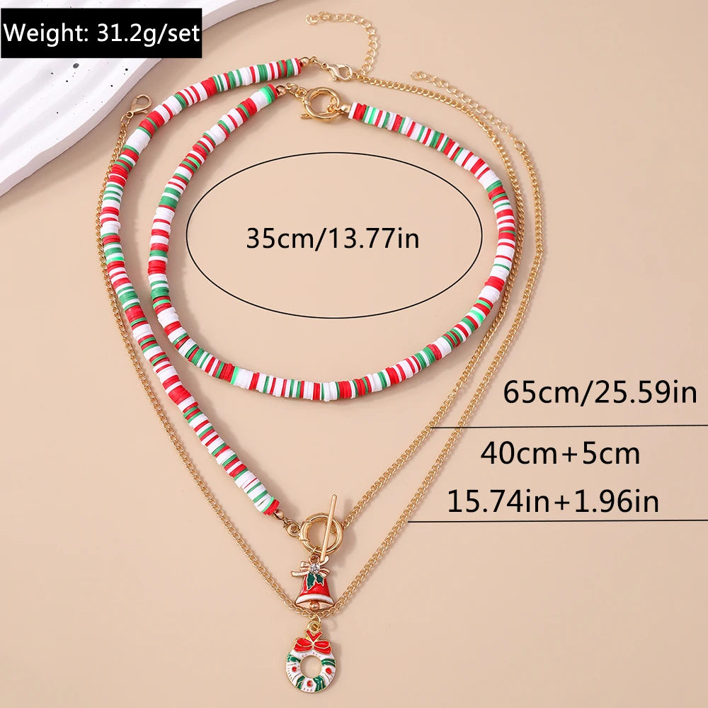 Kerst ketting met kralen – feestelijke choker voor dames en meisjes - diverse varianten