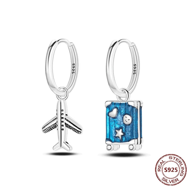 Oorbellen met Ster en Maan – Blauwe Vlinder en Olifant Design
