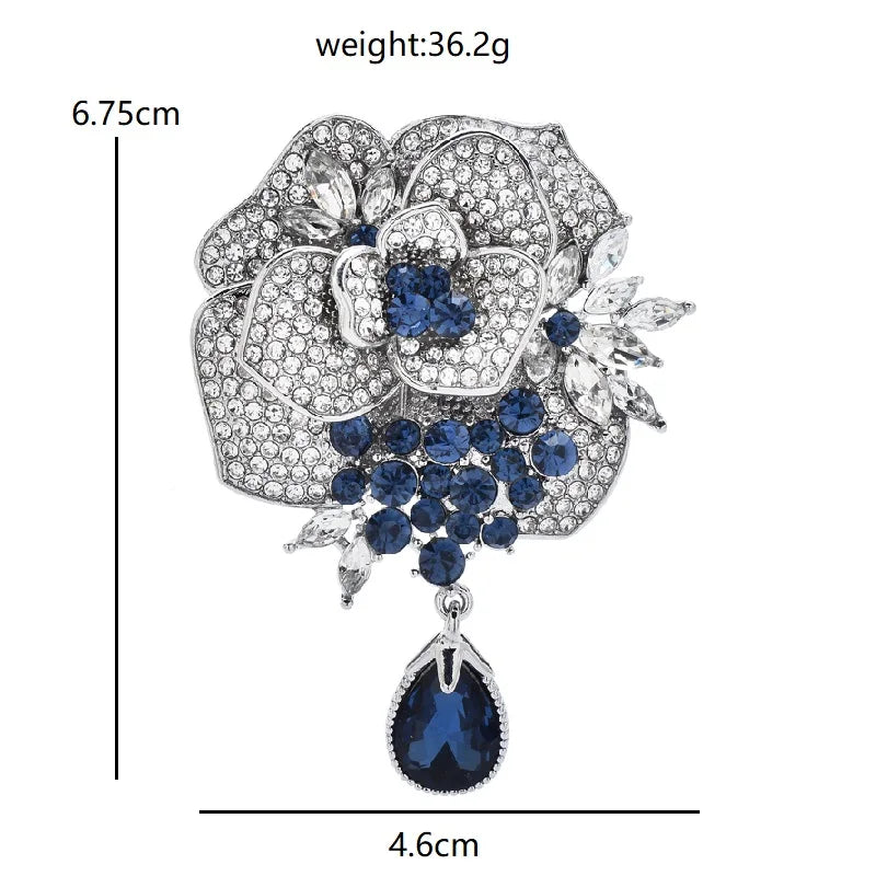 Broche Bloem Elegant Stralende Roos Peony Voor Dames Feest of Kantoor