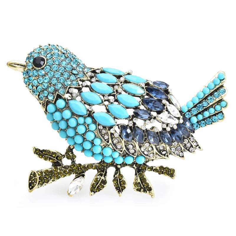 Broche Dieren | Luxe Kristallen Vink Vogel Broche in Twee Kleuren voor Vrouwen