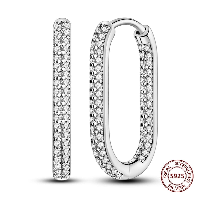 Zilveren oorbellen met vintage cirkel en witte zirconia