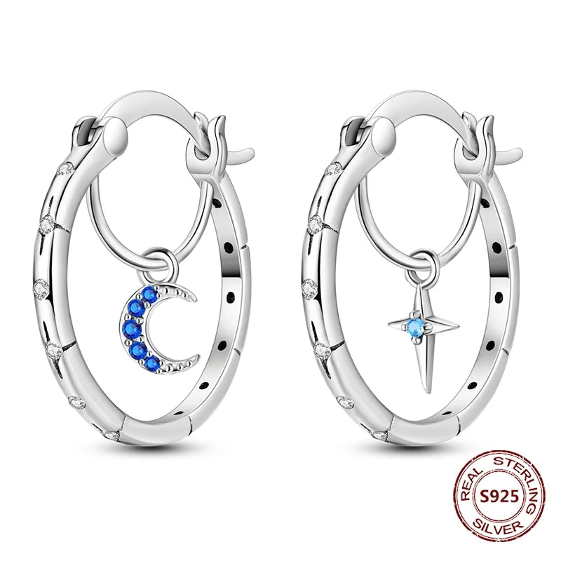 Oorbellen met Ster en Maan – Blauwe Vlinder en Olifant Design