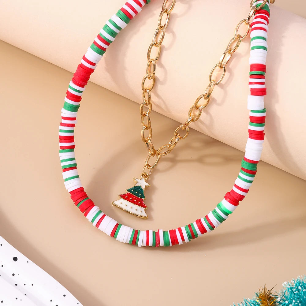 Kerst ketting met kralen – feestelijke choker voor dames en meisjes - diverse varianten