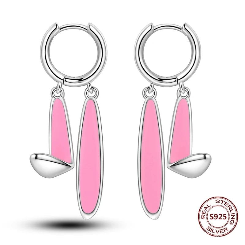 Oorbellen Regenboog Hoops van 925 Sterling Zilver met Zirconia