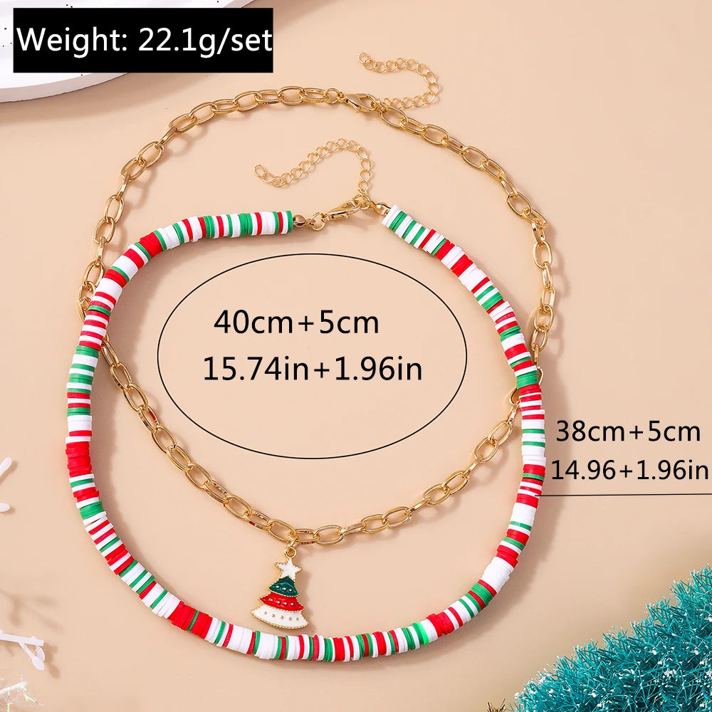 Kerst ketting met kralen – feestelijke choker voor dames en meisjes - diverse varianten