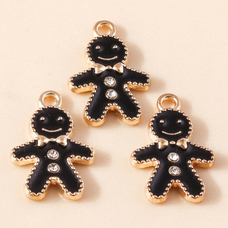 Kerst hanger schattige gingerbread bedels voor sieraden en decoratie 20 stuks