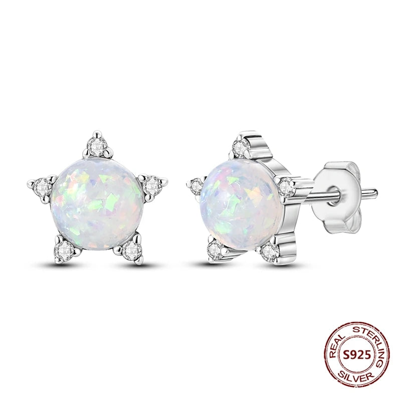 Oorbellen Regenboog Hoops van 925 Sterling Zilver met Zirconia