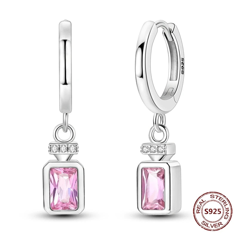 Oorbellen Regenboog Hoops van 925 Sterling Zilver met Zirconia