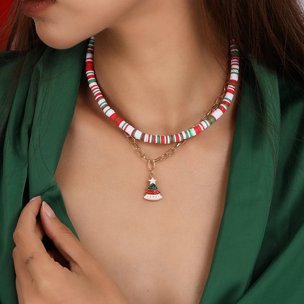 Kerst ketting met kralen – feestelijke choker voor dames en meisjes - diverse varianten