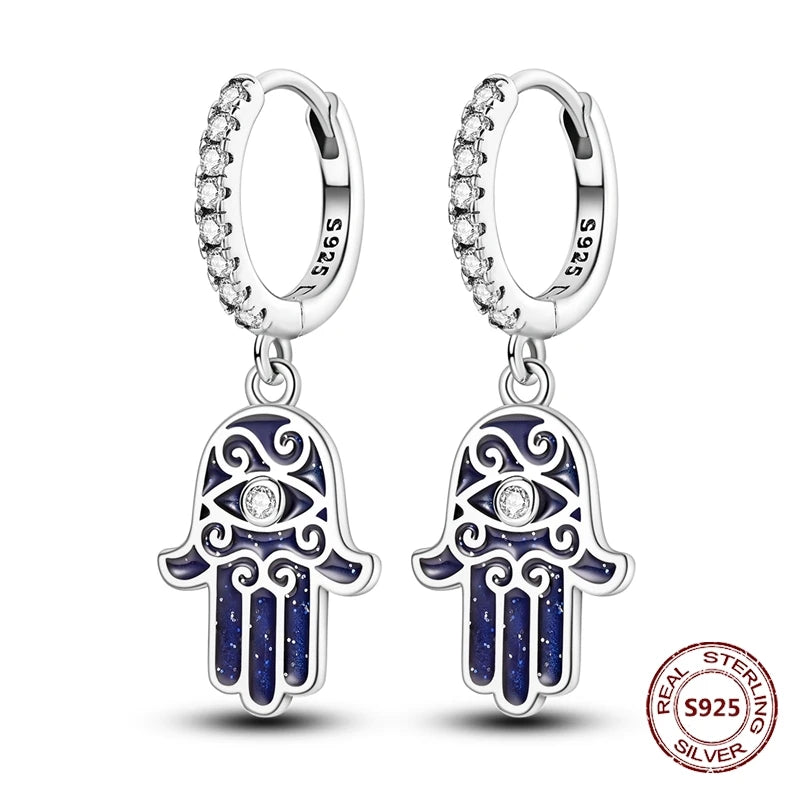 Oorbellen met Ster en Maan – Blauwe Vlinder en Olifant Design