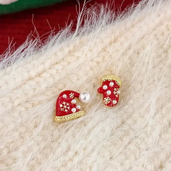 Kerst oorbellen sneeuwvlok met kristal – elegante feestelijke sieraden voor dames
