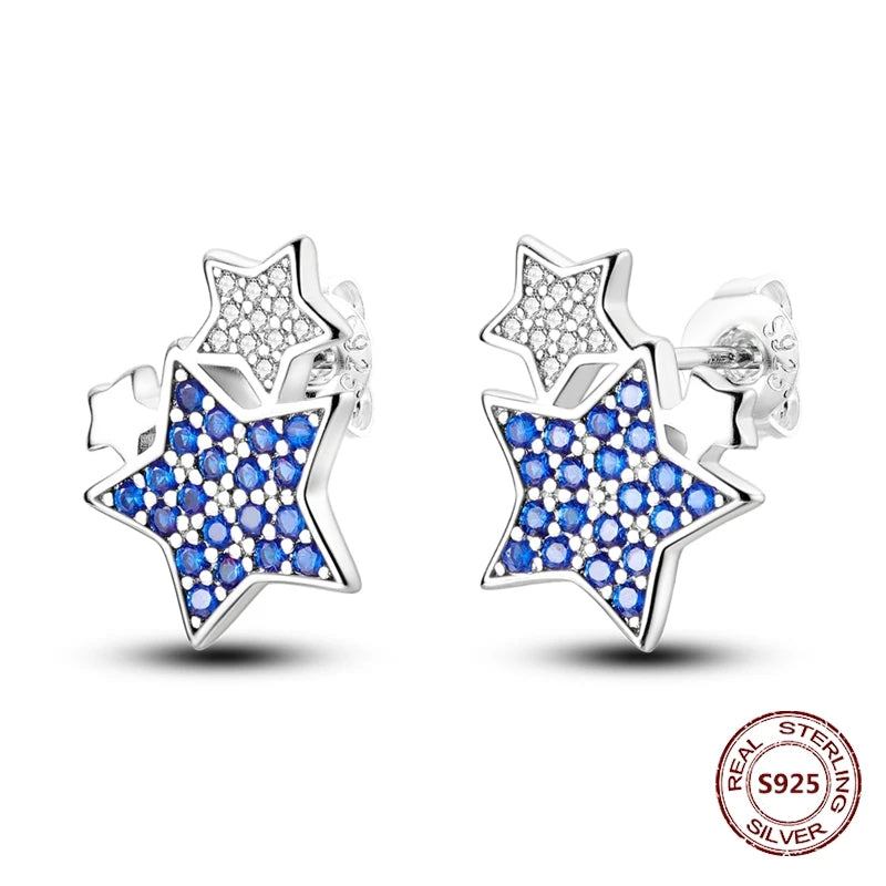 Oorbellen met Ster en Maan – Blauwe Vlinder en Olifant Design