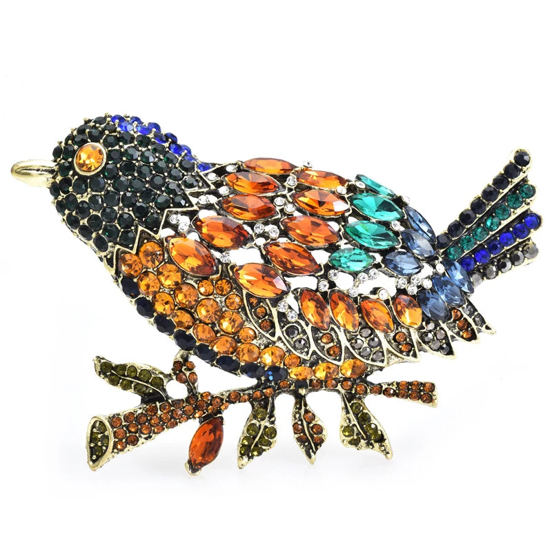 Broche Dieren | Luxe Kristallen Vink Vogel Broche in Twee Kleuren voor Vrouwen