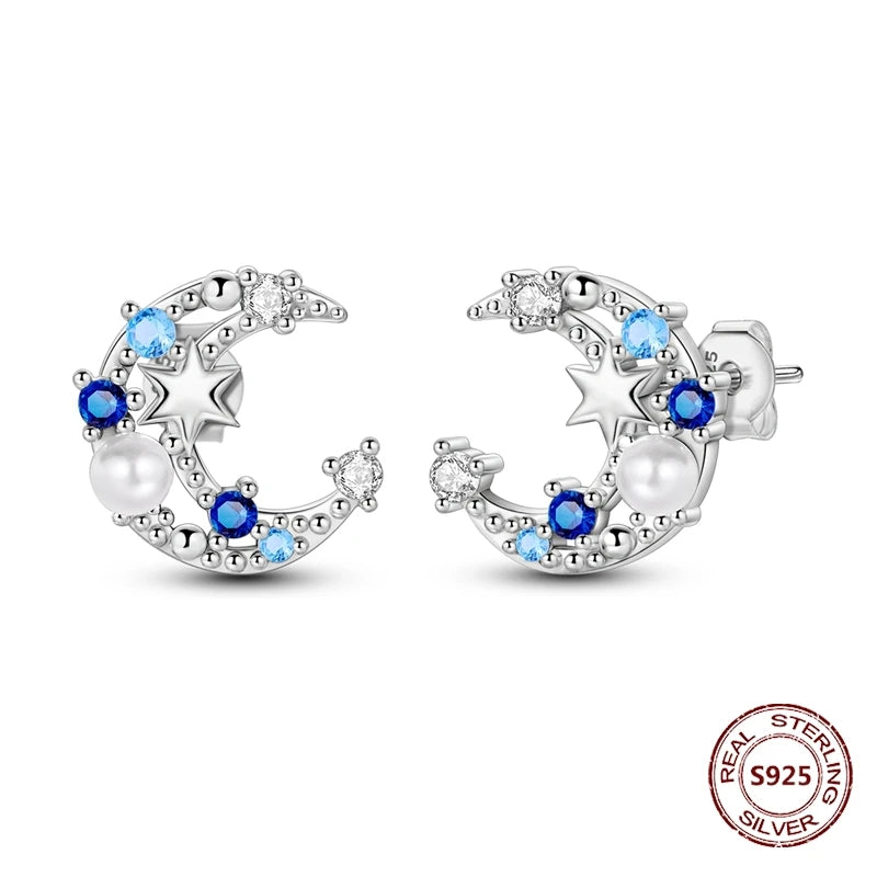 Oorbellen met Ster en Maan – Blauwe Vlinder en Olifant Design