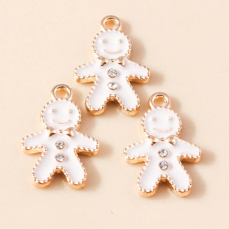 Kerst hanger schattige gingerbread bedels voor sieraden en decoratie 20 stuks