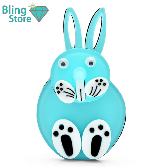 Broche dieren – Schattige acryl konijn broche met beweegbare delen