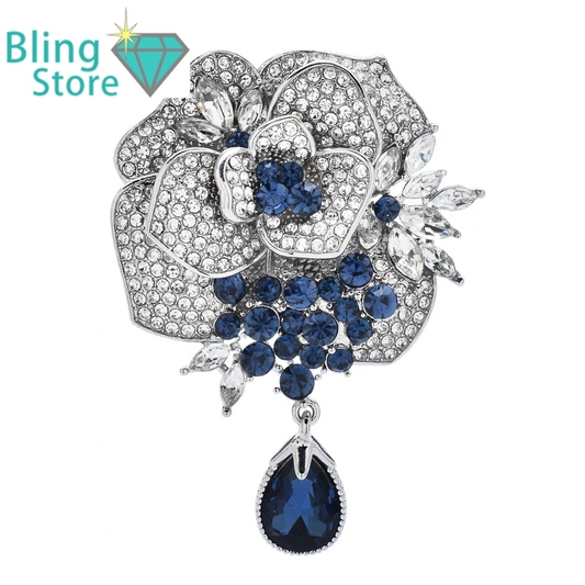 Broche Bloem Elegant Stralende Roos Peony Voor Dames Feest of Kantoor