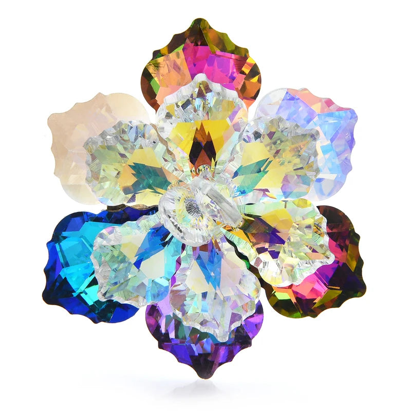 Broche Glazen Bloem – Elegante Speld in 14 Kleuren voor Feest & Kantoor