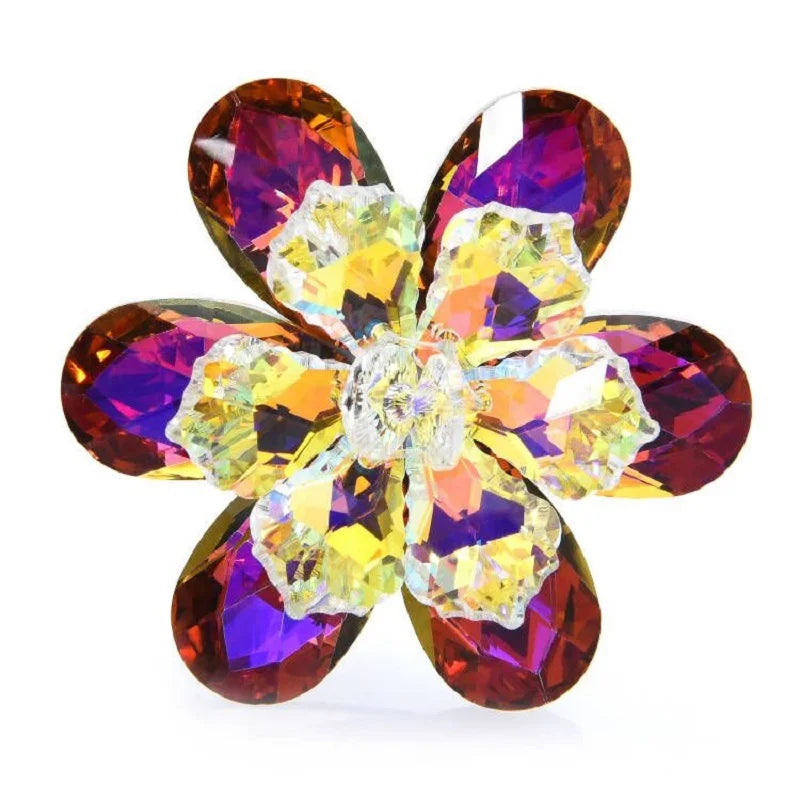 Broche Glazen Bloem – Elegante Speld in 14 Kleuren voor Feest & Kantoor