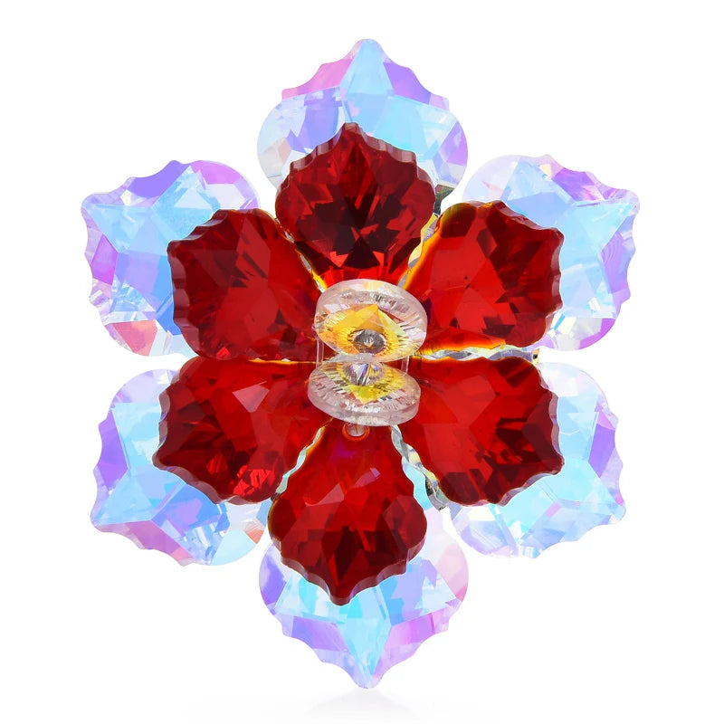 Broche Glazen Bloem – Elegante Speld in 14 Kleuren voor Feest & Kantoor