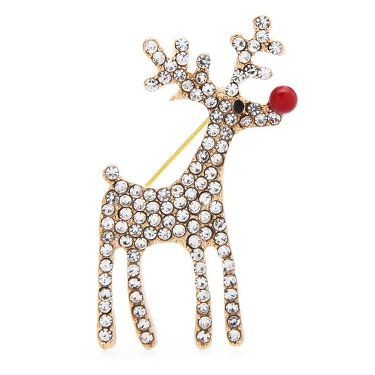 Broche Kerst | Schattige Hert Broche voor Dames en Heren – Feestelijk Accessoire