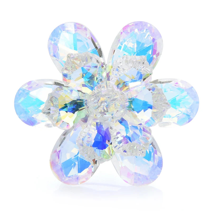 Broche Glazen Bloem – Elegante Speld in 14 Kleuren voor Feest & Kantoor