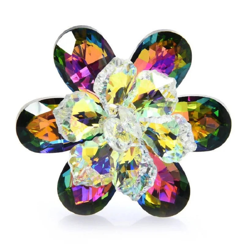 Broche Glazen Bloem – Elegante Speld in 14 Kleuren voor Feest & Kantoor