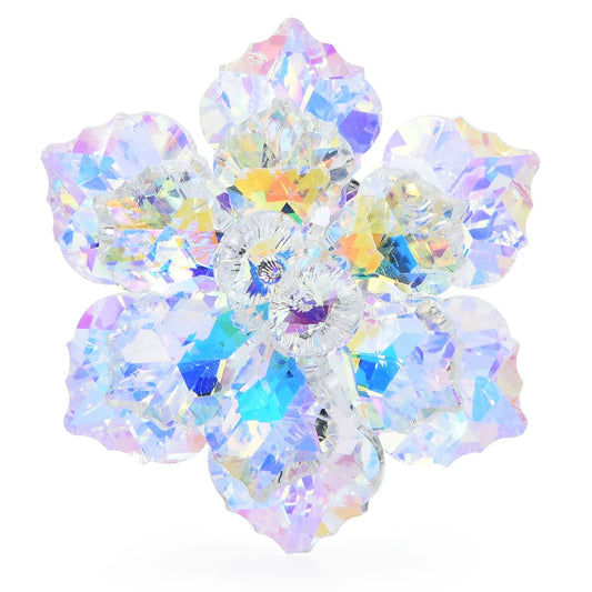 Broche met Glazen Bloem – Handgemaakt Sieradenaccessoire voor Dames