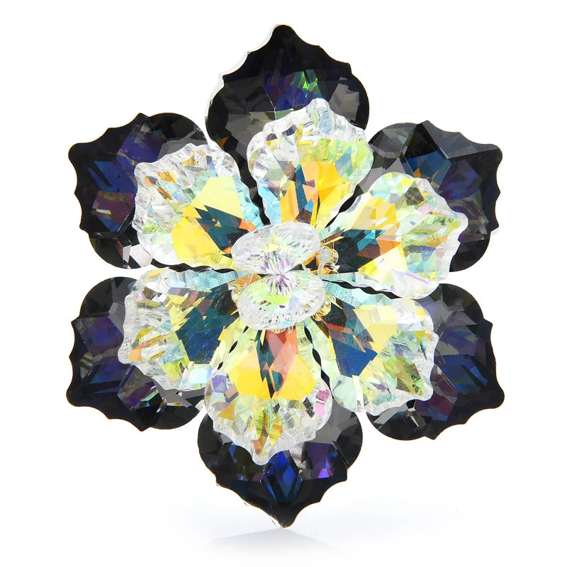 Broche Glazen Bloem – Elegante Speld in 14 Kleuren voor Feest & Kantoor