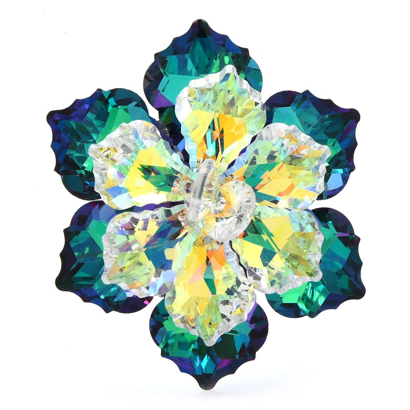 Broche Glazen Bloem – Elegante Speld in 14 Kleuren voor Feest & Kantoor
