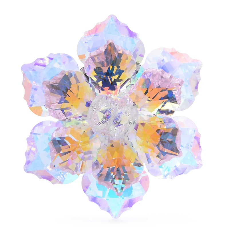 Broche Glazen Bloem – Elegante Speld in 14 Kleuren voor Feest & Kantoor