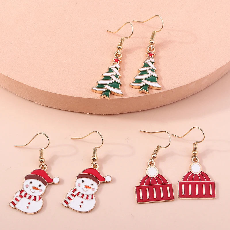 Kerst Oorbellen – Feestelijke oorbellen met Kerst design voor Dames - 024