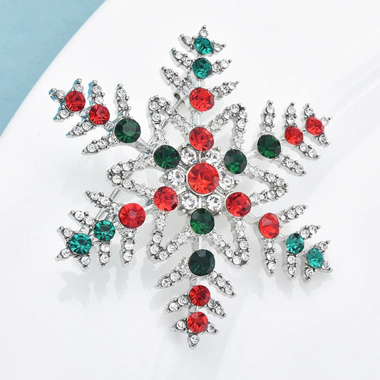 Kerst Broche Sneeuwvlok Winterse Feestelijke Speld
