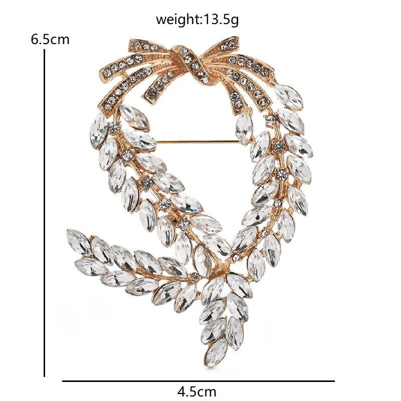 Broche Glinsterende Tarwekorrel – Elegant Sieraad voor Jurk of Colbert