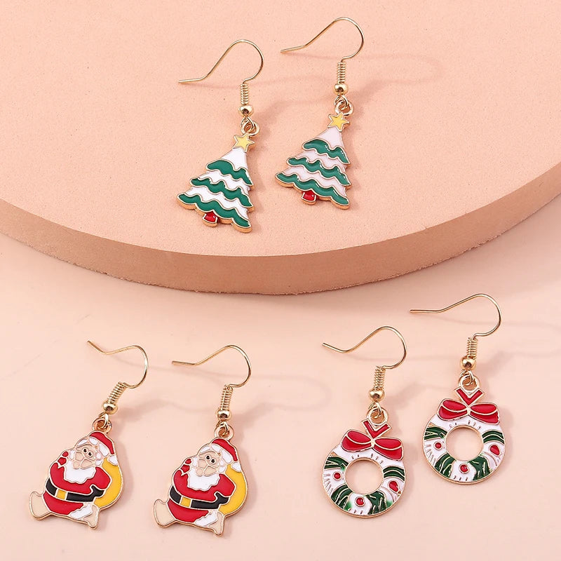 Kerst Oorbellen – Feestelijke oorbellen met Kerst design voor Dames - 032